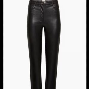 Wilfred Black Straight Leg faux leather Sleek Design